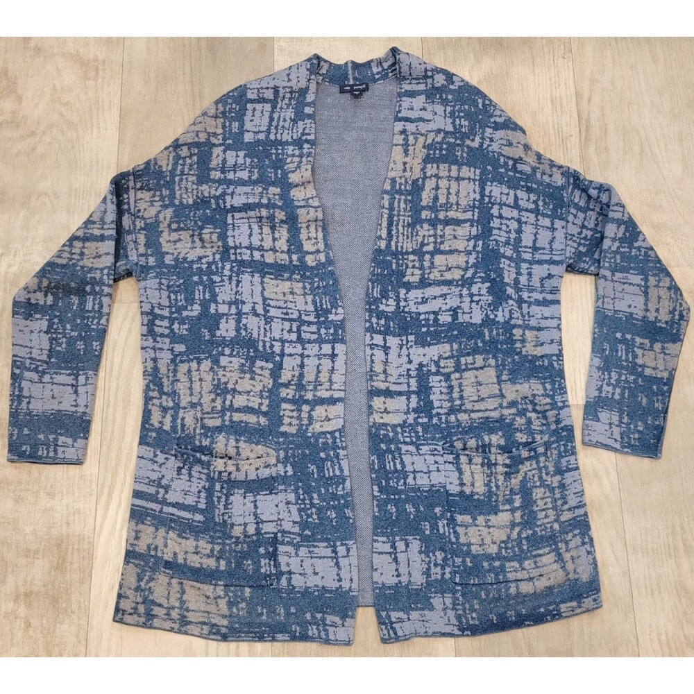J Jill PureJill Indigo Size S Cardigan Blue Casual Coastal Beachy Cozy Pockets